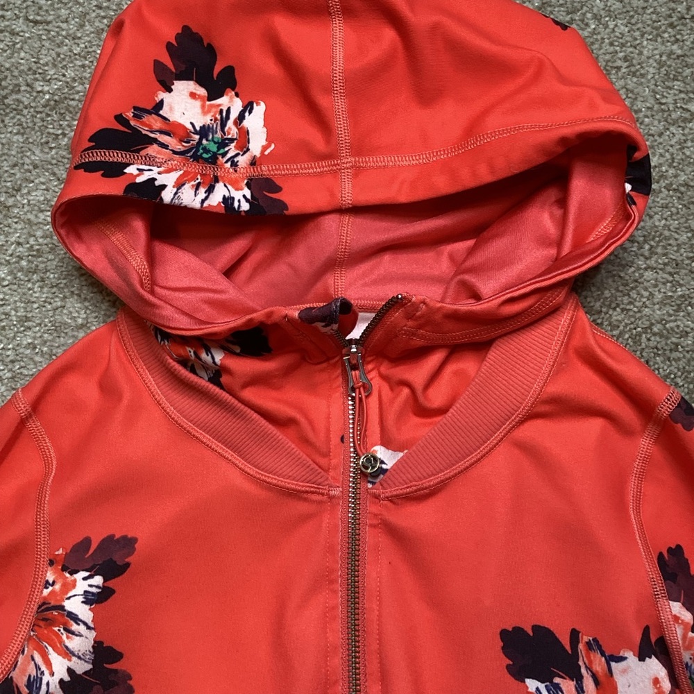 Lululemon Namaskar Hoodie Atomic Flower Parfait Pink Atomic Red Jacket Coral 2 - Picture 8 of 11